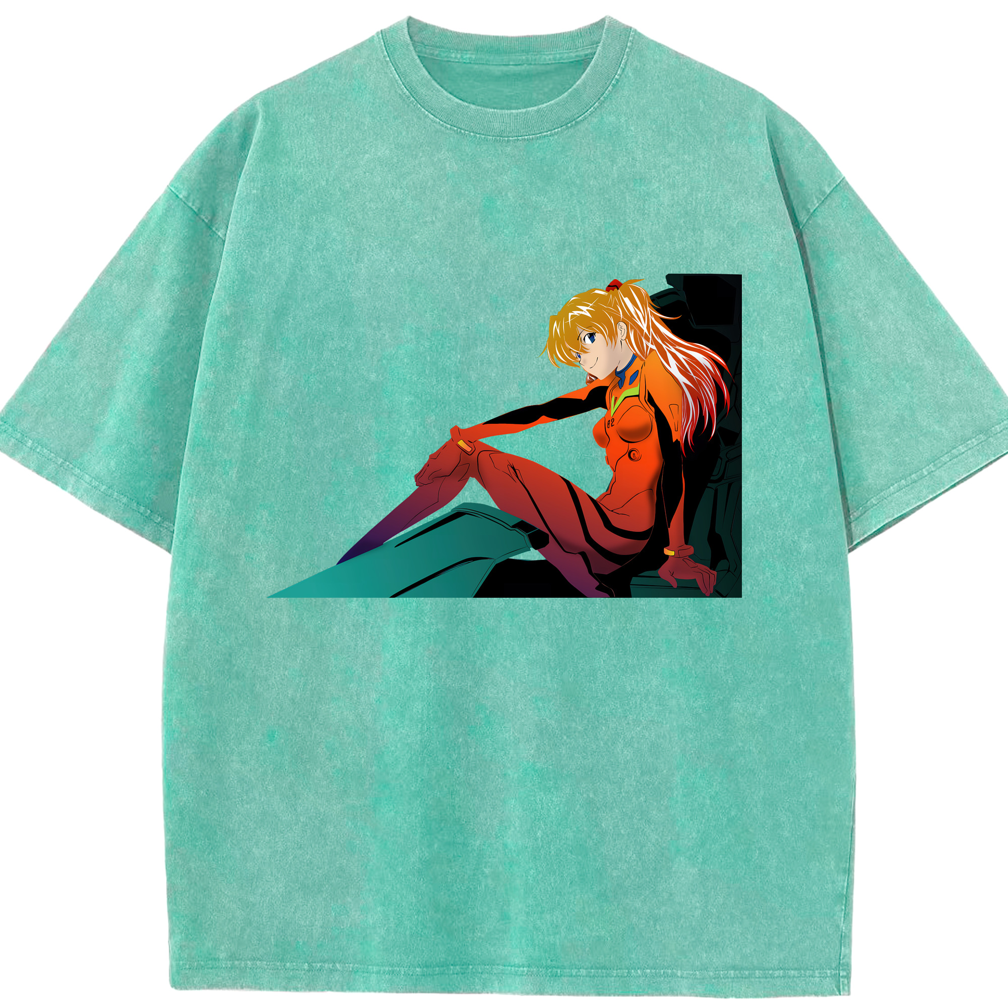 （画像用） EVA 新世紀エヴァンゲリオン 綿100% ヴィンテージ風 半袖Tシャツ（フロントプリント）